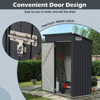 All-Weather Outdoor Storage Shed – Waterproof Garden Utility Cabinet with Sloping Roof