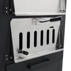 Outdoor Wood-Fired Pizza Oven – Portable Garden Pizza Maker with Stone, Peel & Grill Rack