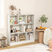 8-Cube Bookshelf with 2 Anti-Tipping Kits and Display Shelf for Home