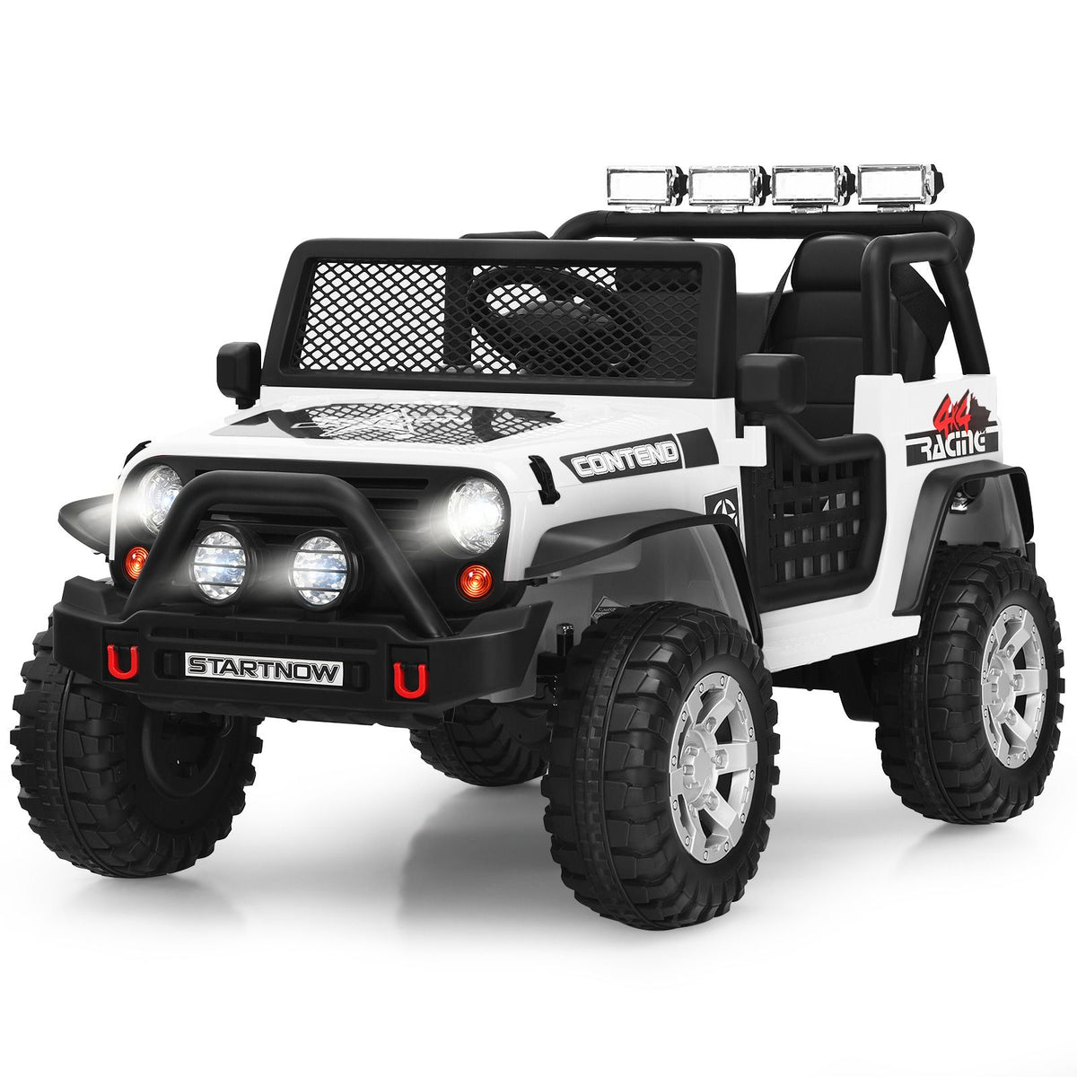 SEDOL 2-Seater Kids Ride-On Truck 12V Battery Powered Electric Car with Parental Remote Control Spring Suspension Rocking Mode and Bluetooth/USB Audio – 50kg Capacity
