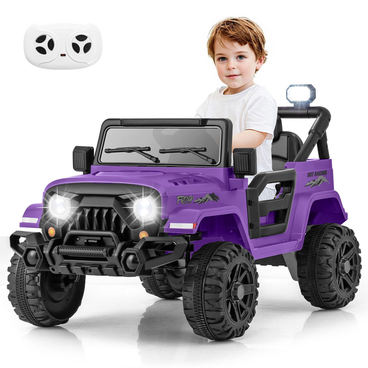 SEDOL 12V High-Performance Kids Ride-On Truck with Parental Remote Control Dual 35W Motors All-Terrain Traction and Wireless Bluetooth Music Player