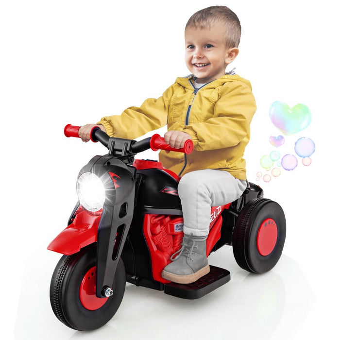 6V Kids Electric Motorcycle – Bubble Maker, Music & LED Headlights