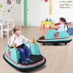 SEDOL Kids 6V Electric Bumper Car for Toddlers 360° Zero-Turn Waltz Car with Parental Remote Control Wall-Safe Rubber Bumper and Flashing LED Light Show