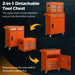 High-Capacity Rolling Tool Cabinet – Lockable Wheels, Metal 2‑in‑1 Chest & Base
