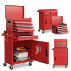 High-Capacity Rolling Tool Cabinet – Lockable Wheels, Metal 2‑in‑1 Chest & Base