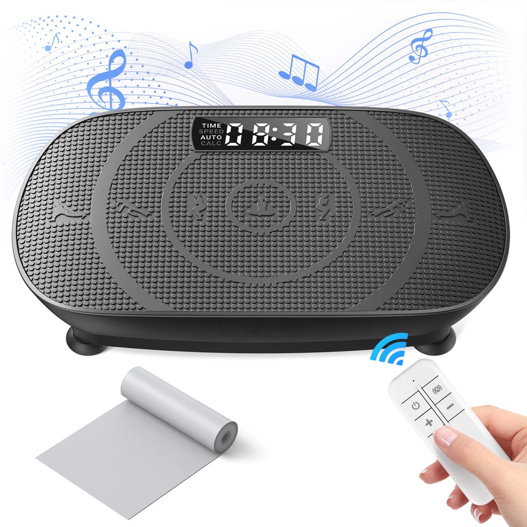 Vibration Plate Exercise Machine – Whole Body Workout Fitness Platform with Remote, Resistance Bands & Bluetooth