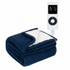 SEDOL Electric Heated Throw Blanket – Sherpa Fleece Warm Overblanket with 20–48°C Heat Settings, Auto-Off Timer, Washable & Overheat Protection