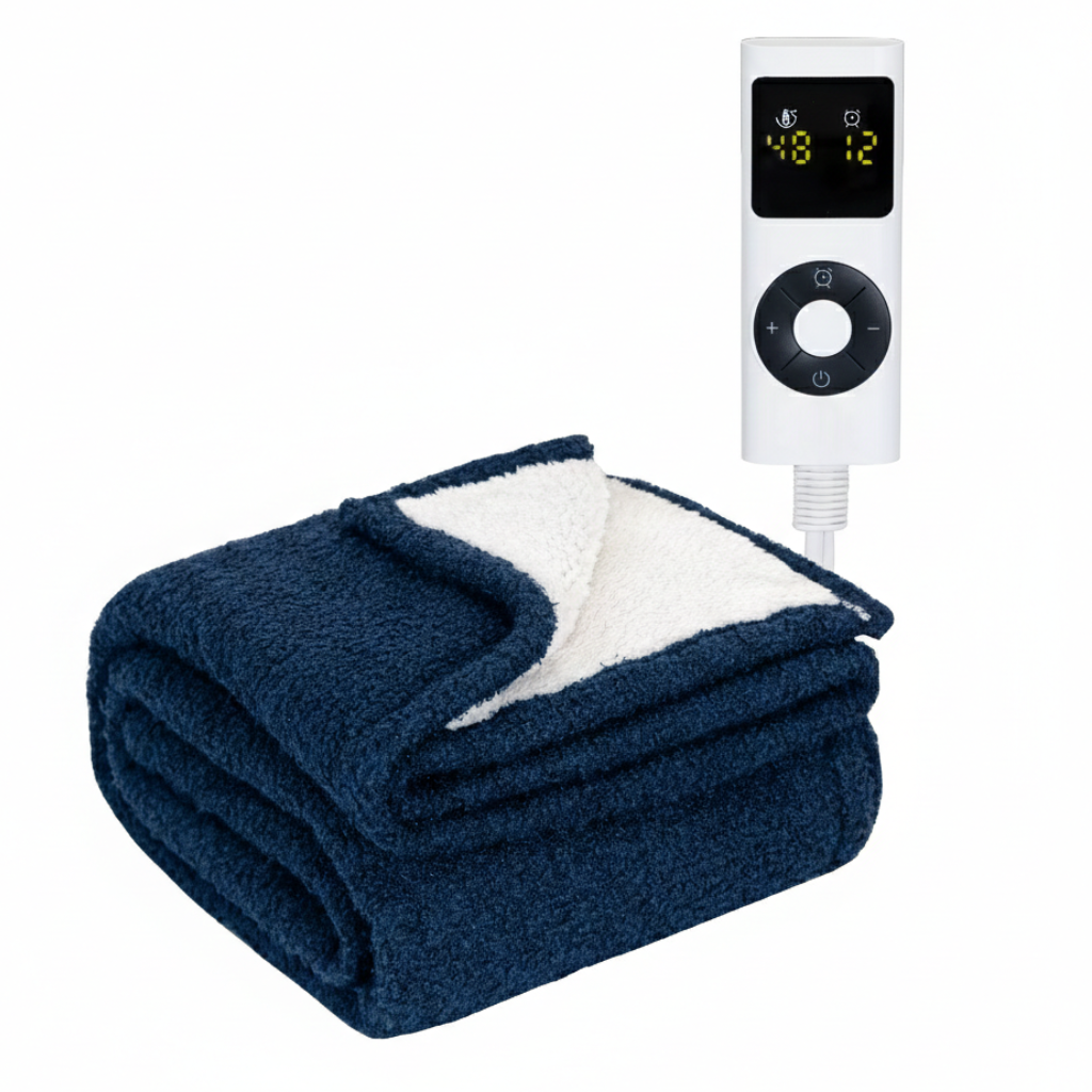 SEDOL Electric Heated Throw Blanket – Sherpa Fleece Warm Overblanket with 20–48°C Heat Settings, Auto-Off Timer, Washable & Overheat Protection