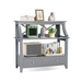 3-Tier X-Shaped Console Table with Drawer and Open Storage Shelves