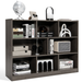 3-Tier Wooden Cube Bookcase with 8 Compartments