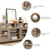 Living Room Console Table for Tvs with Wooden Fireplace and 2 Cabinets