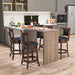 65/74 Cm Swivel Bar Stool Set of 2 with Curved Backrest