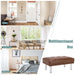 Leather Tufted Upholstered Ottoman Bench for Living Room Entryway