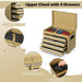 High-Capacity Rolling Tool Cabinet – Lockable Wheels, Metal 2‑in‑1 Chest & Base