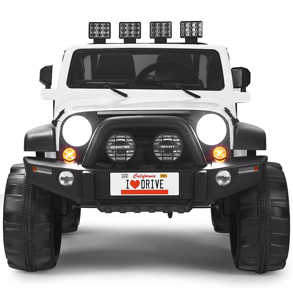 SEDOL 2-Seater 12V Electric Kids Ride-On Truck with Dual Storage Compartments Parental Remote Control High-Capacity 7Ah Battery and All-Terrain Spring Suspension – 50kg Limit