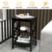 3-Tier Bedside Table with Storage Shelves for Living Room Bedroom