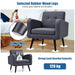 Mid-Century Modern Upholstered Accent Chair with Rubber Wood Legs