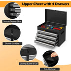 High-Capacity Rolling Tool Cabinet – Lockable Wheels, Metal 2‑in‑1 Chest & Base