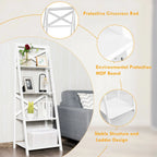 4 Tier Wooden Ladder Shelving Unit