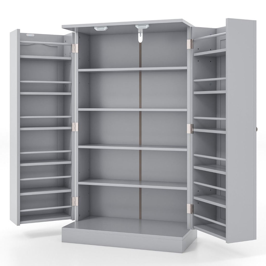 2-Door Pantry Cabinet with 6 Adjustable Shelves