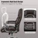 Leather Office Chair with Rocking Mode and Armrests