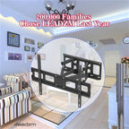 TV Stand for 32–70 Inch Screens – Double Arm Mount with Large Base, Height Adjustable, Swivel Tilt Bracket