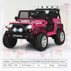 SEDOL 2-Seater Kids Ride-On Truck 12V Battery Powered Electric Car with Parental Remote Control Spring Suspension Rocking Mode and Bluetooth/USB Audio – 50kg Capacity
