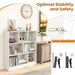 8-Cube Bookshelf with 2 Anti-Tipping Kits and Display Shelf for Home