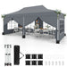 Pop-Up Canopy Gazebo Tent with 6 Removable Sidewalls & Carry Bag
