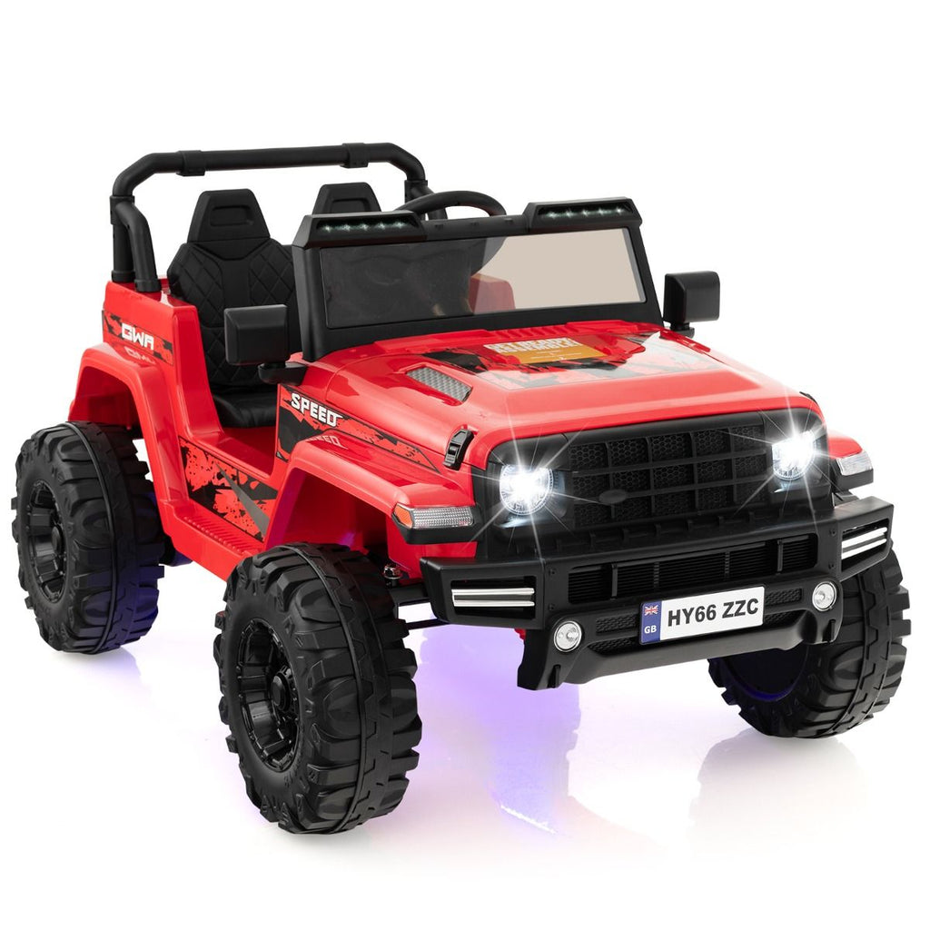 SEDOL 24V Double-Seater High-Power Kids Ride-On Truck with Parental Remote Control Dual High-Speed Motors LED Light Bars and 2-Hour Long-Play Battery – 35kg Capacity