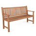 Solid Wood Garden Bench – Outdoor Seating with Curved Armrests & Backrest