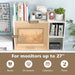 Wooden Desk Bookshelf with 4 Shelves and Open Back Compartment