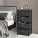4-Tier Fabric Dresser with Drawers and Metal Frame