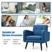 Mid-Century Modern Upholstered Accent Chair with Rubber Wood Legs
