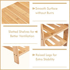 3-Tier Bamboo Shoe Bench for Entryway