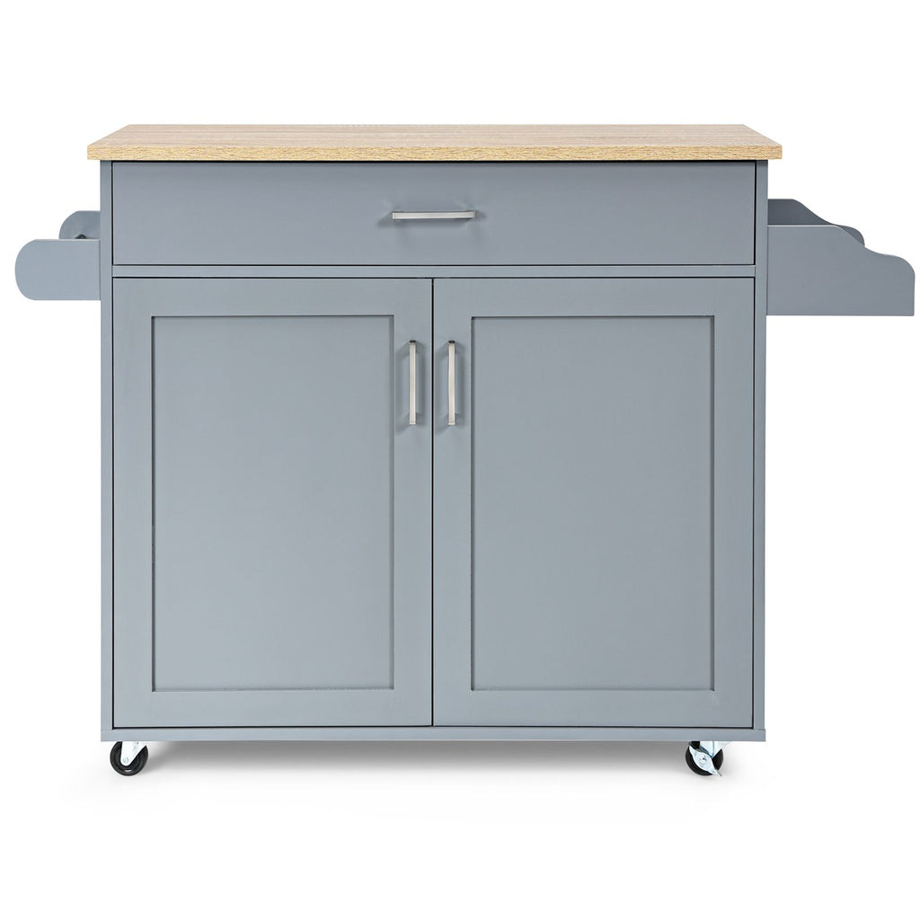 Rolling Kitchen Storage Trolley with Adjustable Shelf and Drawer