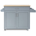 Rolling Kitchen Storage Trolley with Adjustable Shelf and Drawer