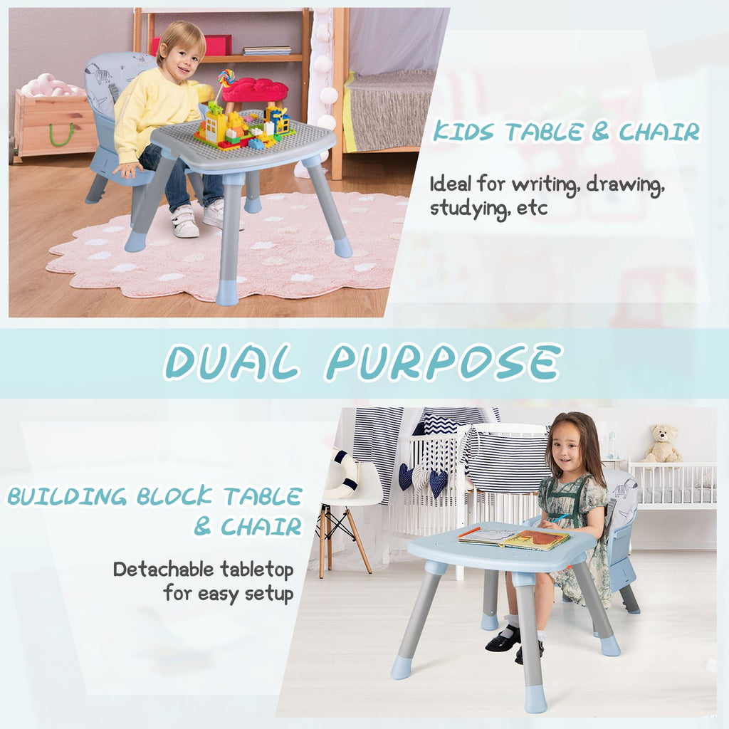 SEDOL 6-in-1 Ultimate Baby-to-Toddler High Chair & Activity Station with Building Block Tabletop Parental Booster Seat and Waterproof PU Leather Cushion – 25kg Capacity