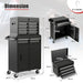 High-Capacity Rolling Tool Cabinet – Lockable Wheels, Metal 2‑in‑1 Chest & Base