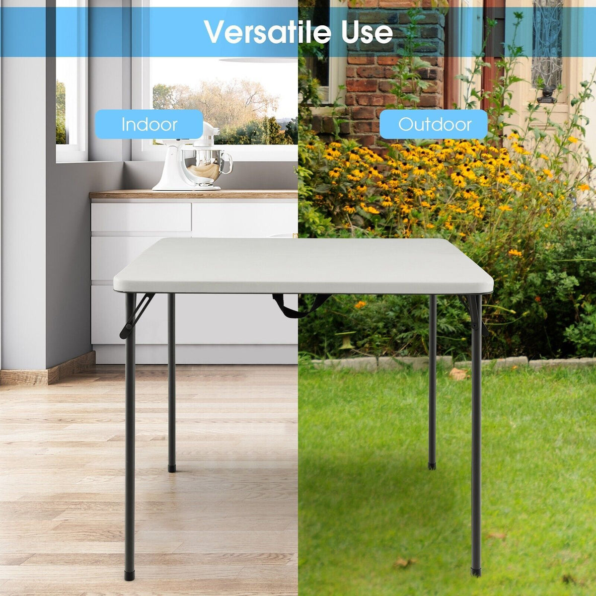 Folding Camping Table with Handle for Indoor Outdoor Use