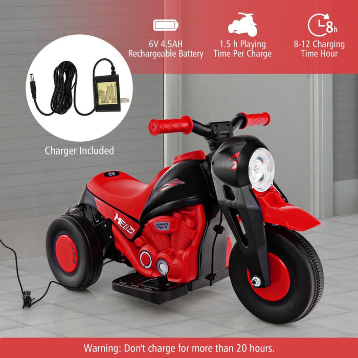 6V Kids Electric Motorcycle – Bubble Maker, Music & LED Headlights