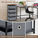 4-Tier Fabric Dresser with Drawers and Metal Frame