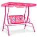 2-Seater Kids Swing Chair with Adjustable Canopy & Safety Belts