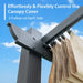 3x4m Outdoor Retractable Pergola with Adjustable Sun Shade Canopy