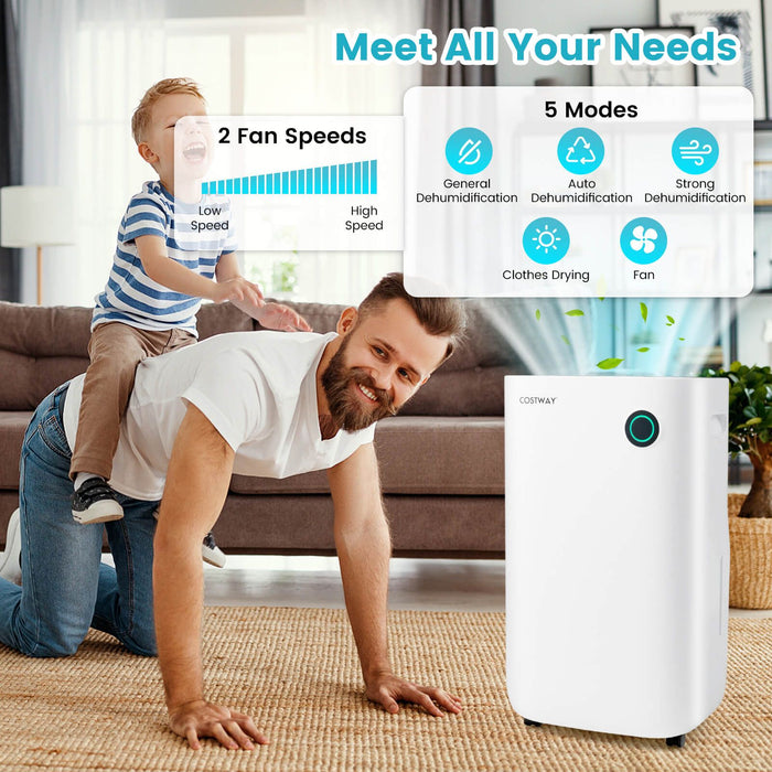 40 L/Day Dehumidifier – 5 Modes, 2 Speeds & Smart Touch Control