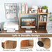 Wooden Desk Bookshelf with 4 Shelves and Open Back Compartment