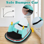 SEDOL Kids 6V Electric Bumper Car for Toddlers 360° Zero-Turn Waltz Car with Parental Remote Control Wall-Safe Rubber Bumper and Flashing LED Light Show