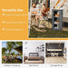3-Tier Folding Camping Storage Cabinet with Side Pockets and Carry Bag