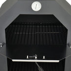 Outdoor Wood-Fired Pizza Oven – Portable Garden Pizza Maker with Stone, Peel & Grill Rack