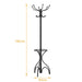 Modern Freestanding Metal Coat Stand with 12 Hooks
